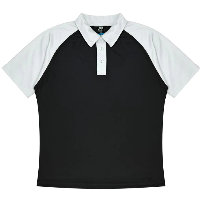 Aussie Pacific Manly Kids Polo Shirt 3318  Aussie Pacific BLACK/WHITE 4 